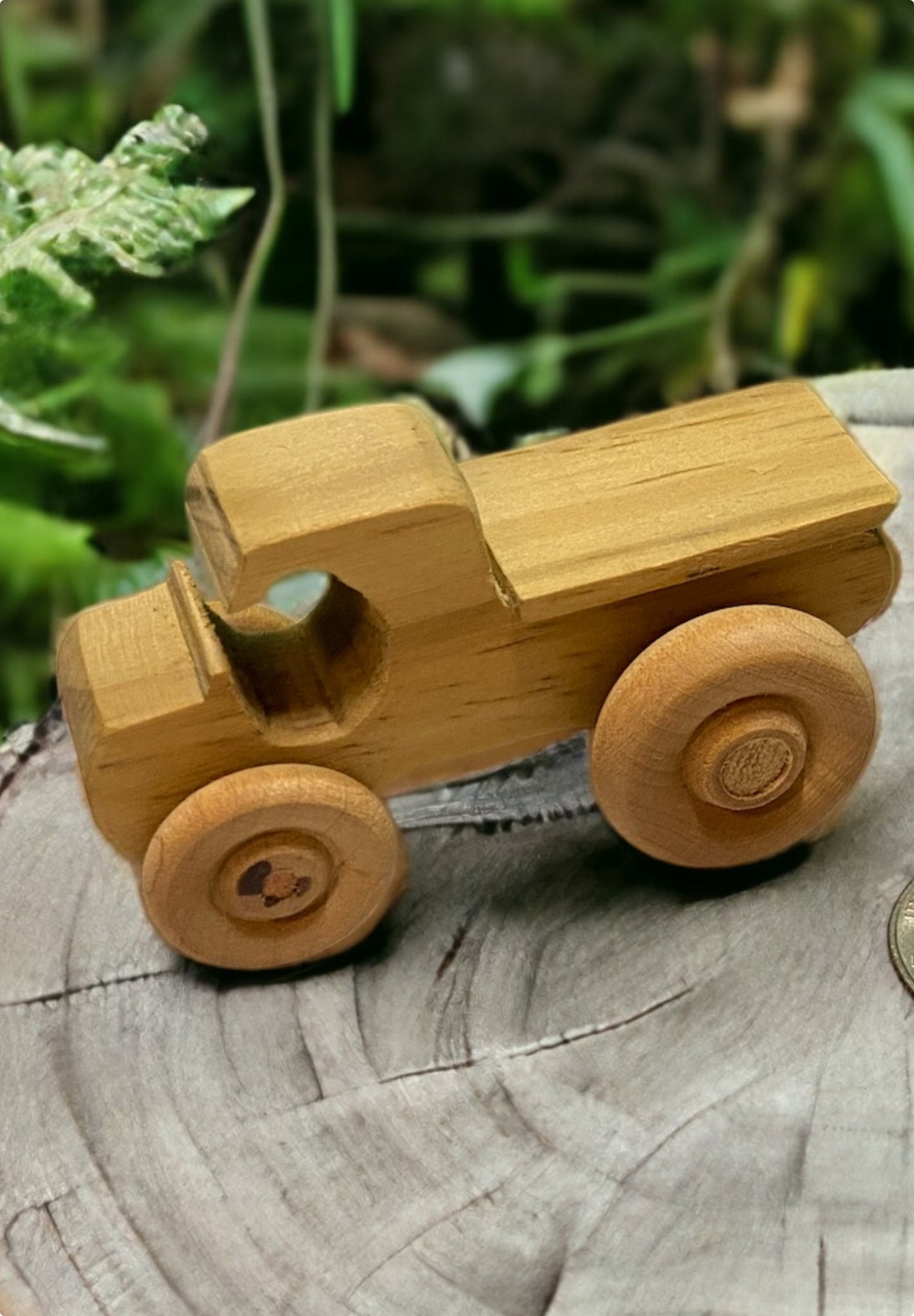 wooden pickup truck