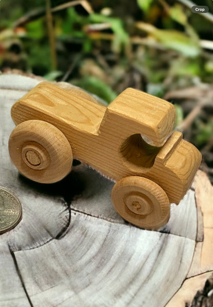 wooden pickup truck