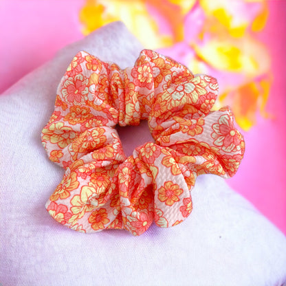 Hawaiian flower scrunchie