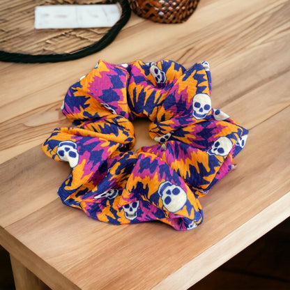 Tie-Dye Skulls Scrunchies