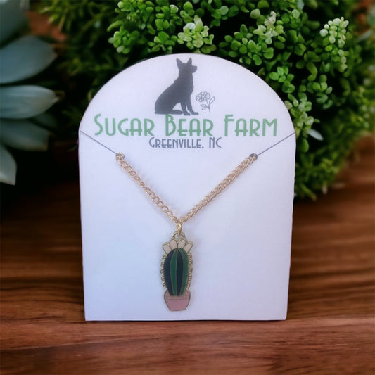 fat cactus necklace