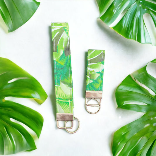 monstera leaf keychains