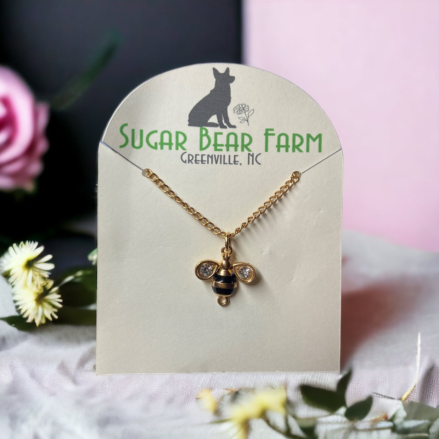 Honey bee necklace