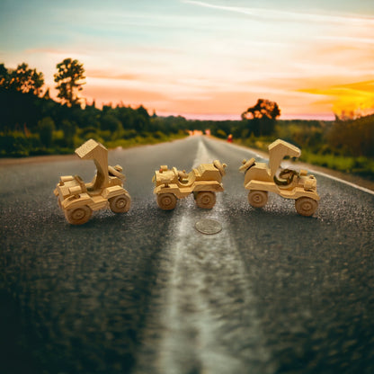 model t cars on road