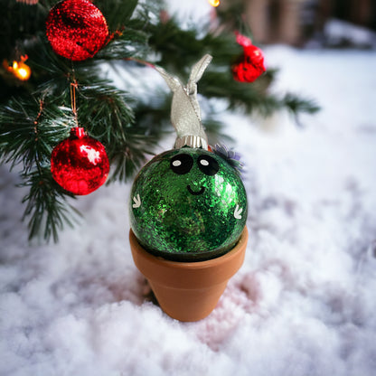 cactus ornament with pine tree