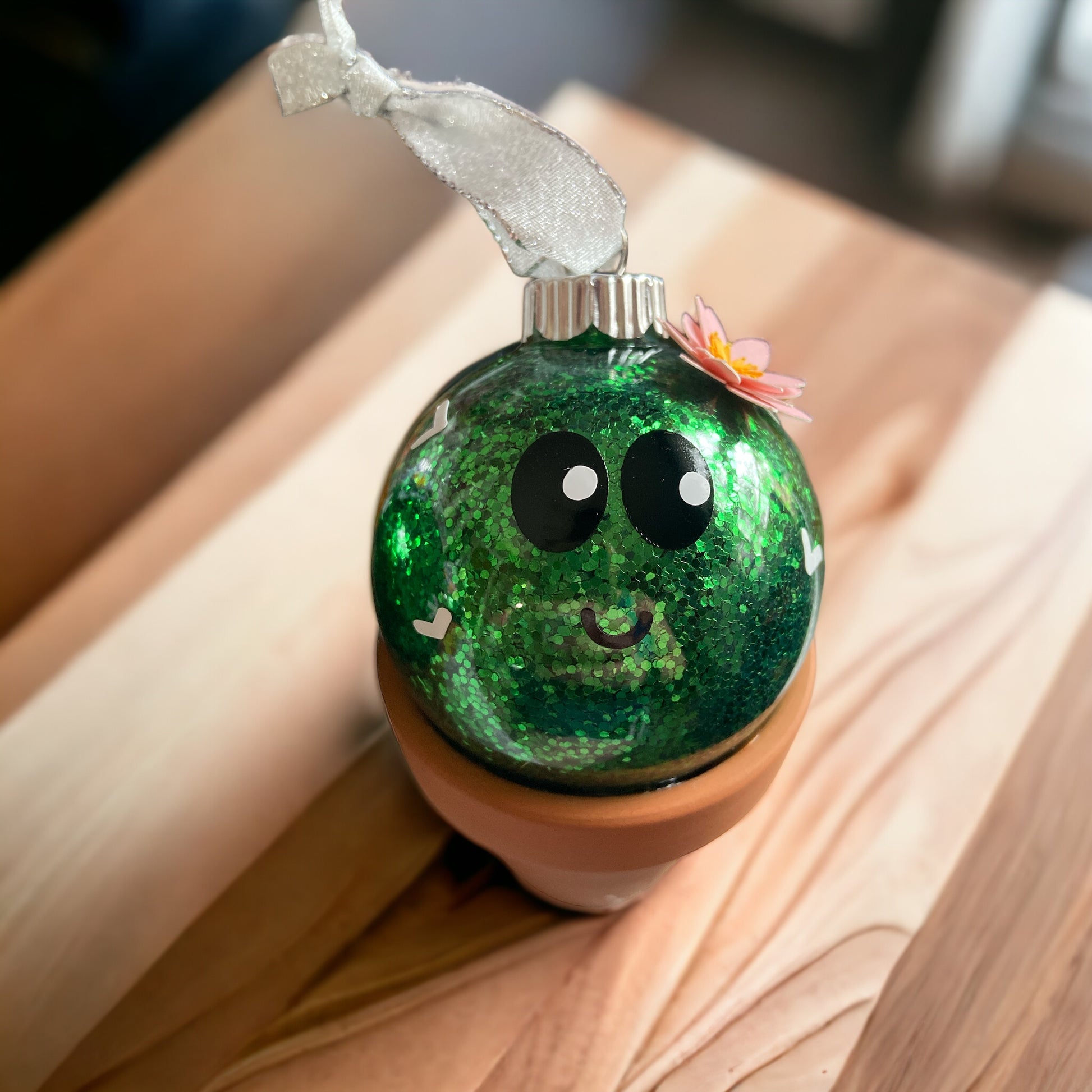 cactus ornament on wood