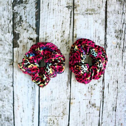 colorful lisa frank inspired scrunchies