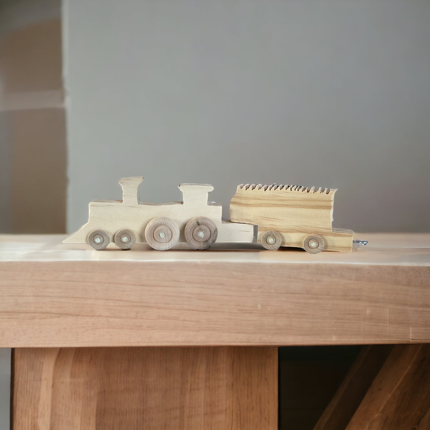 wooden train set