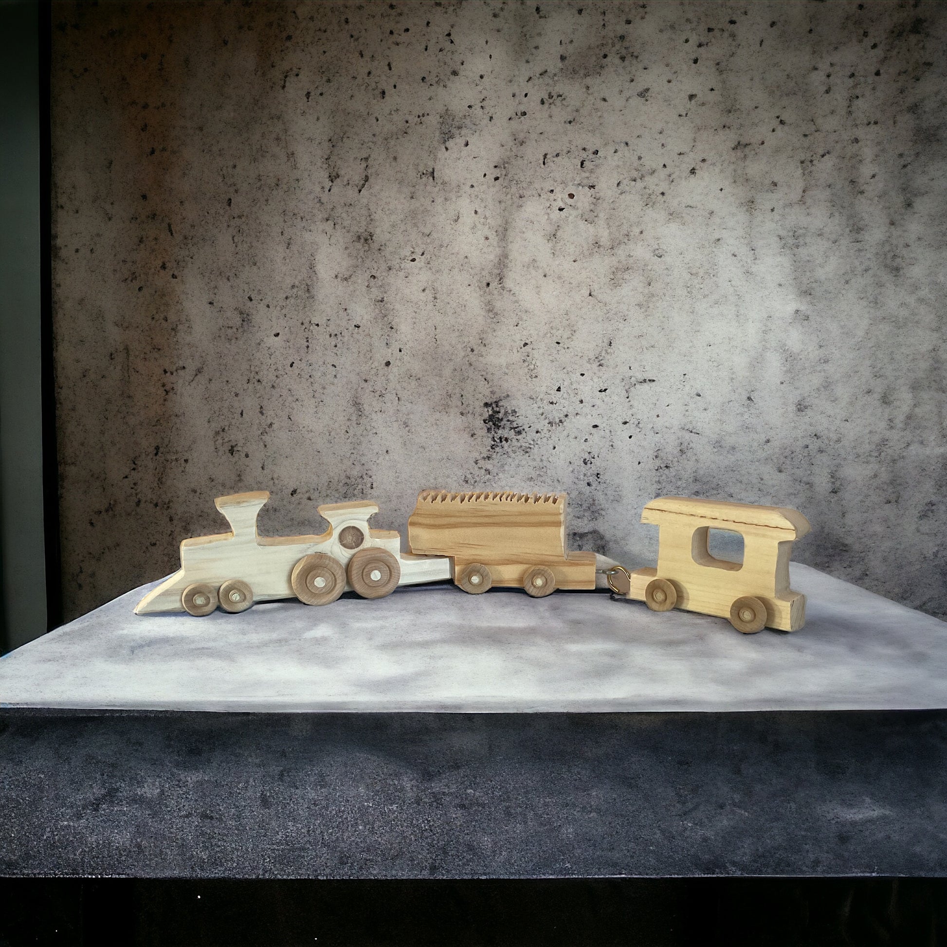 wooden train set