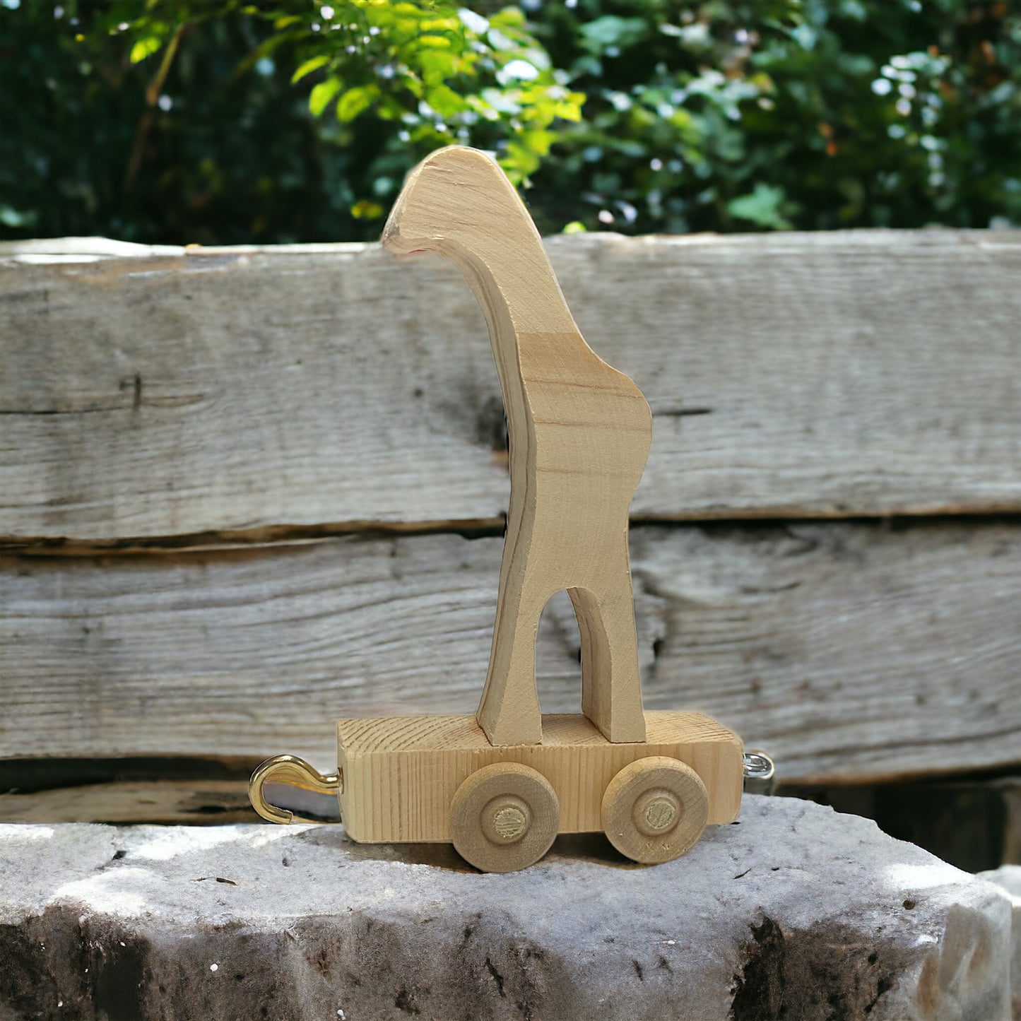 Wooden train giraffe