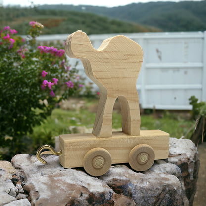 Wooden train camel