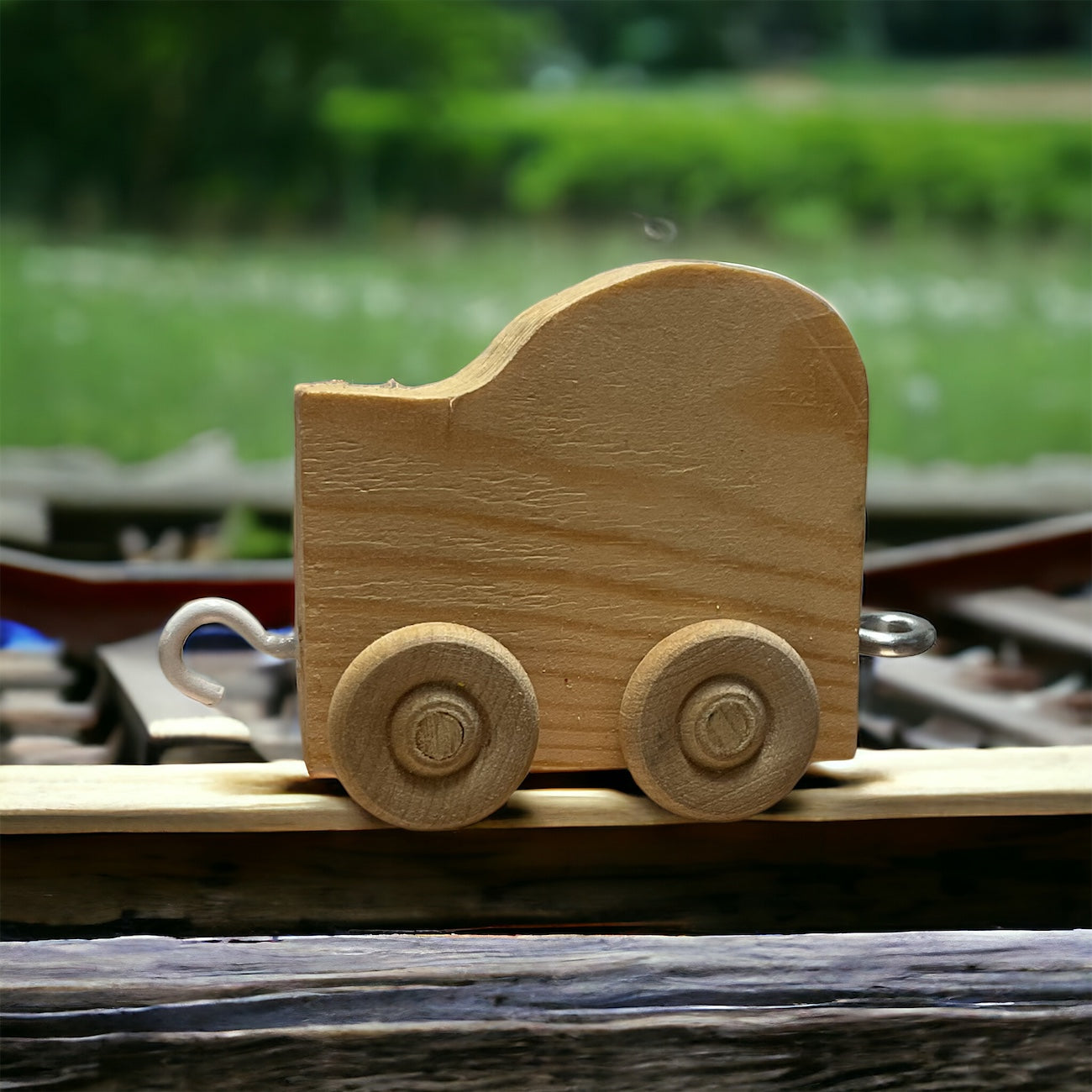 wooden train coal car