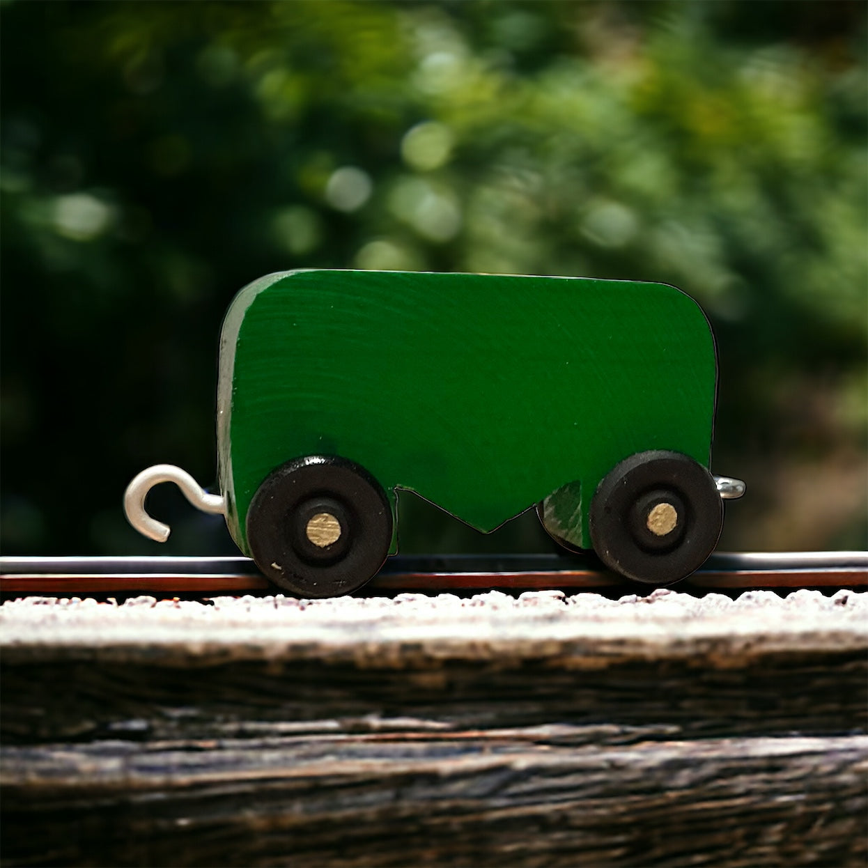 wooden train green