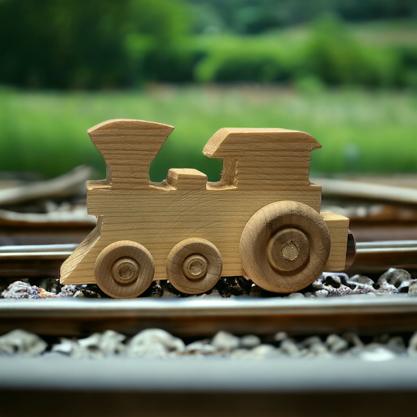 wooden train engine