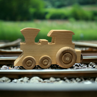 wooden train engine