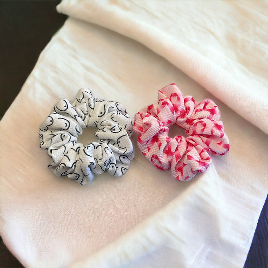 set of two ribbon scrunchies