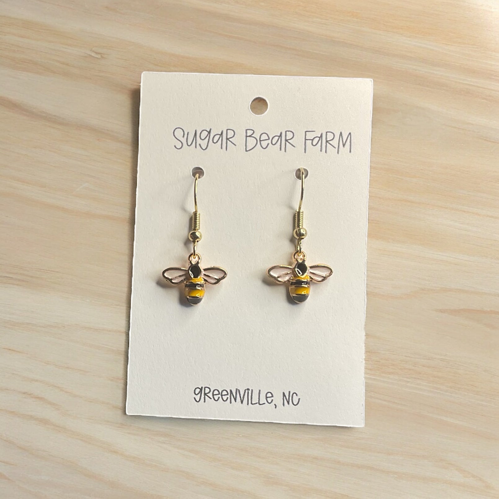 mini bee earrings