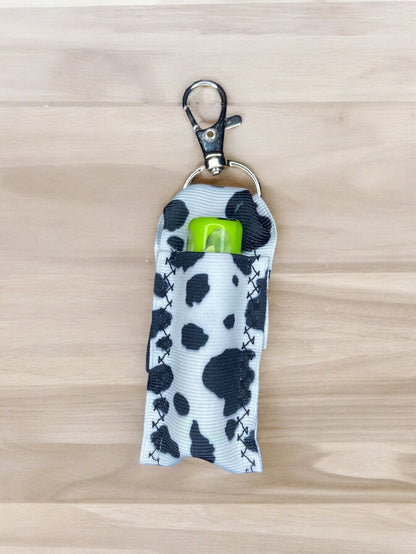 Lip Balm Holder Cow Print