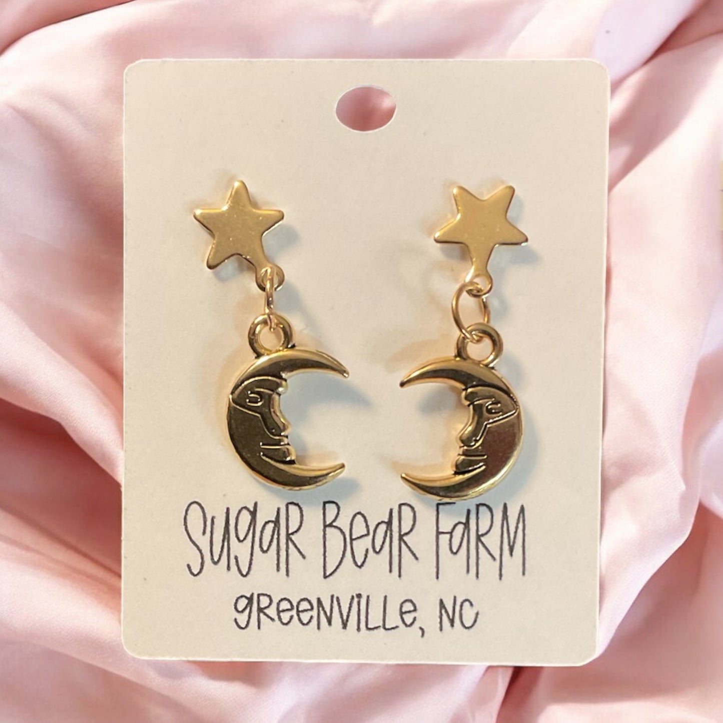 Moon and Star Earrings