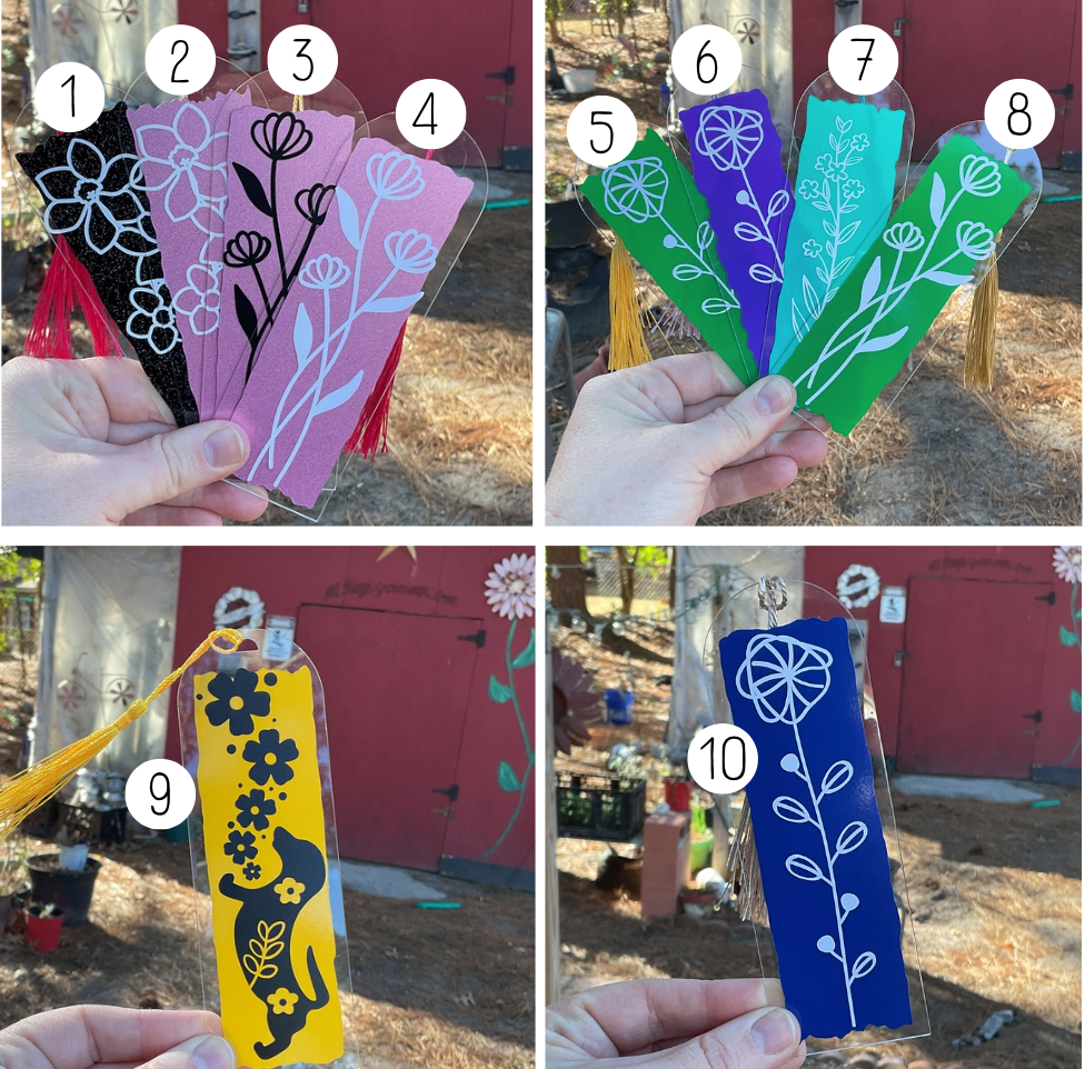 Acrylic Floral Bookmark