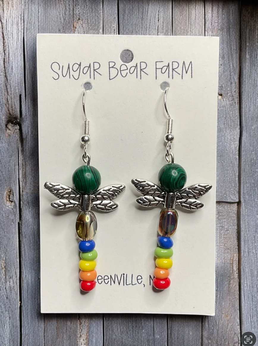 Dragonfly Earrings - Personalized Colors