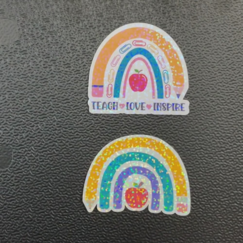 two pencil rainbow stickers video