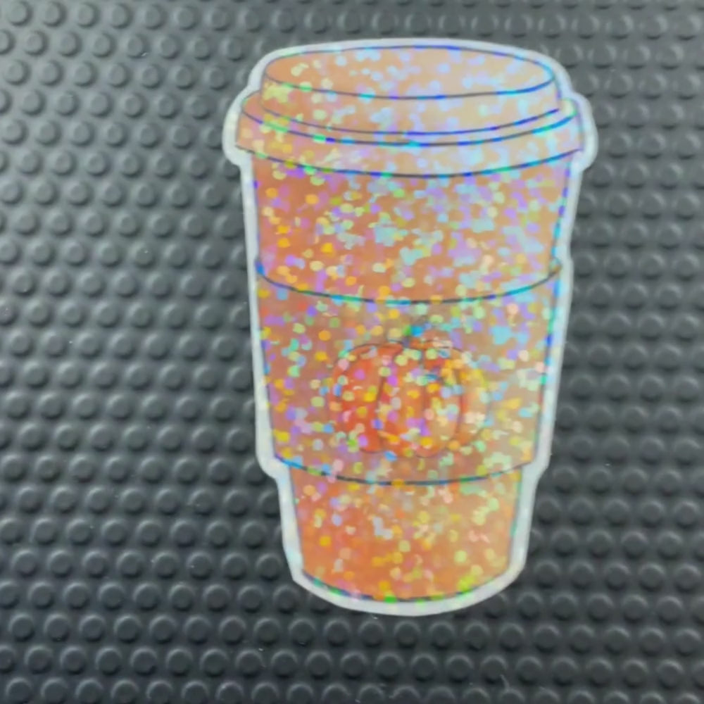 Pumpkin Spice Latte Coffee Cup sticker video