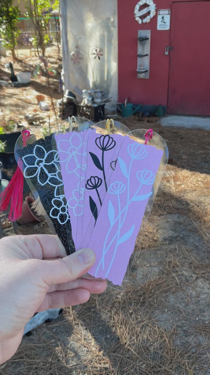 Acrylic Floral Bookmark