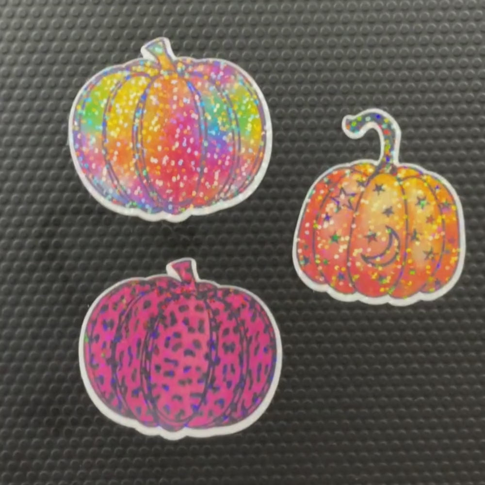 pumpkin holographic sticker video