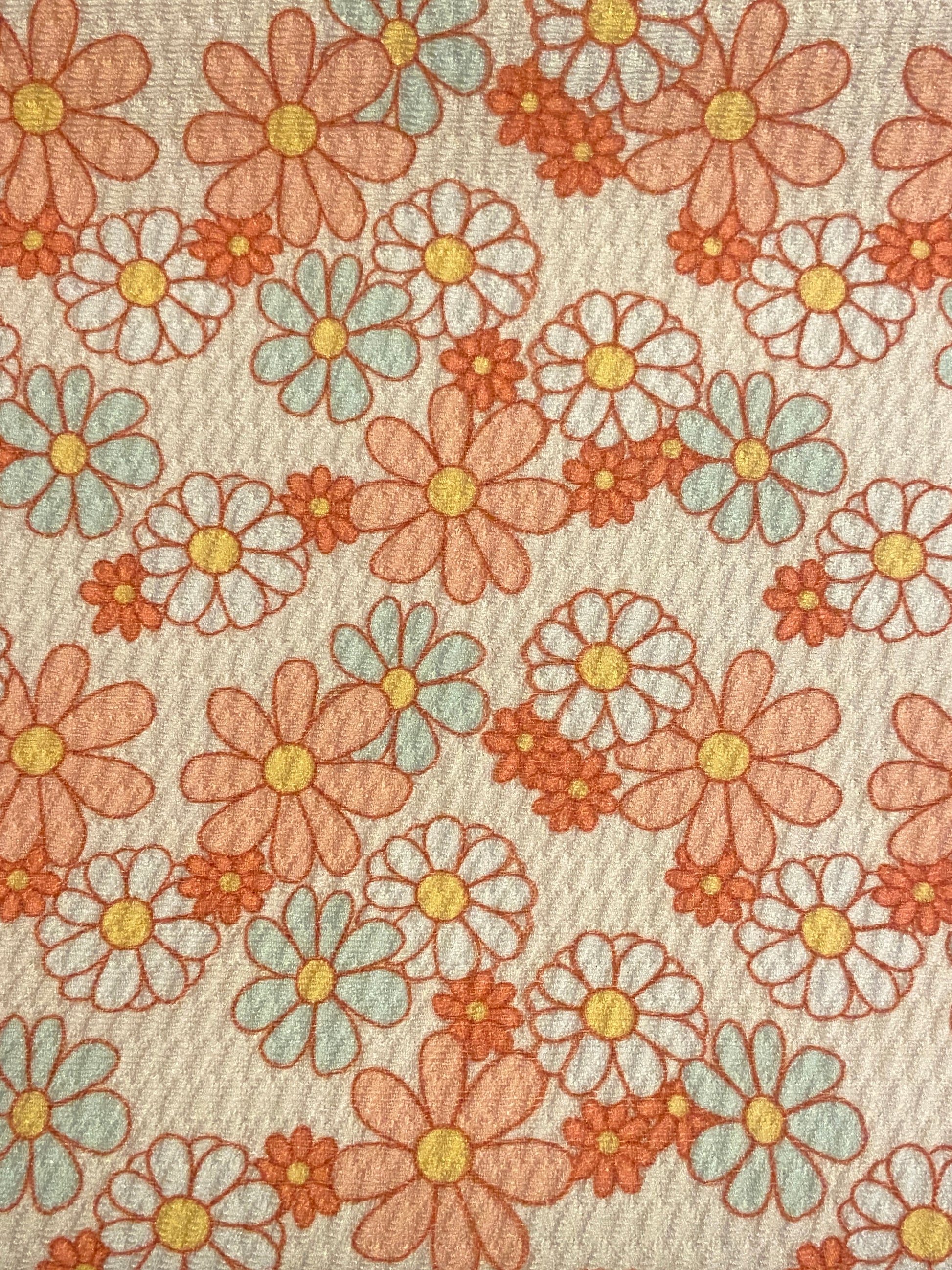 peach flower fabric