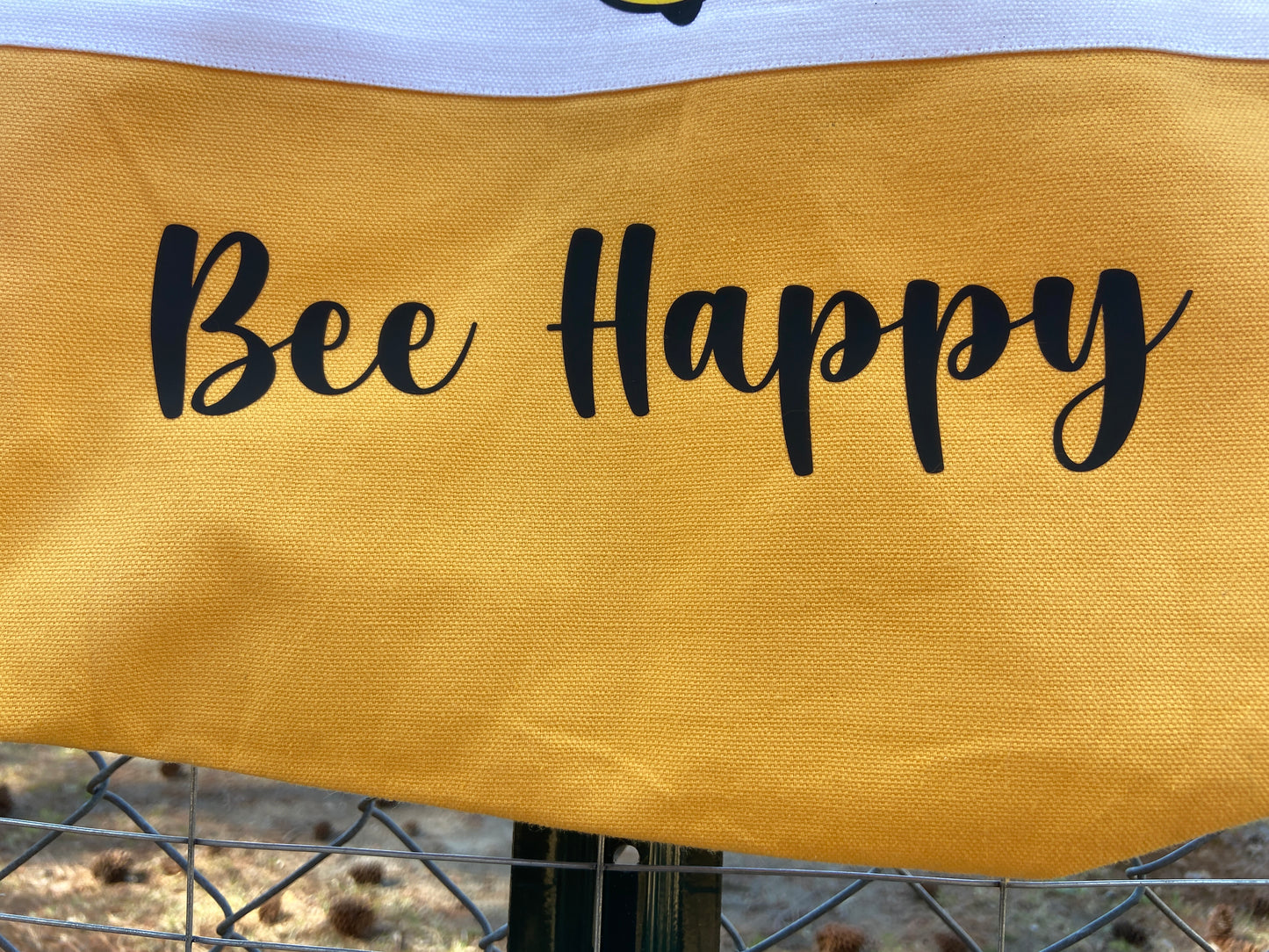 Bee Happy on Yellow