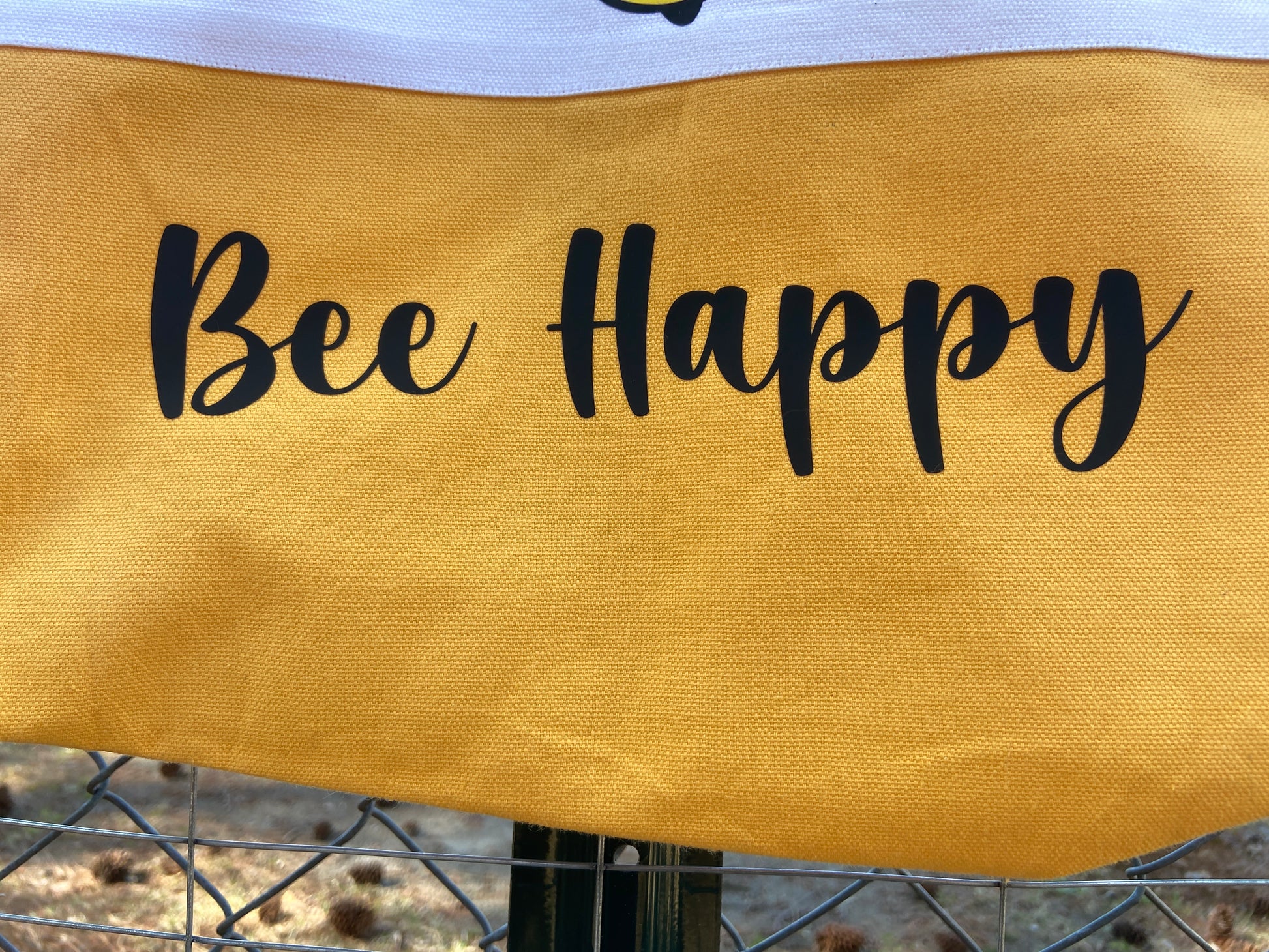 Bee Happy on Yellow