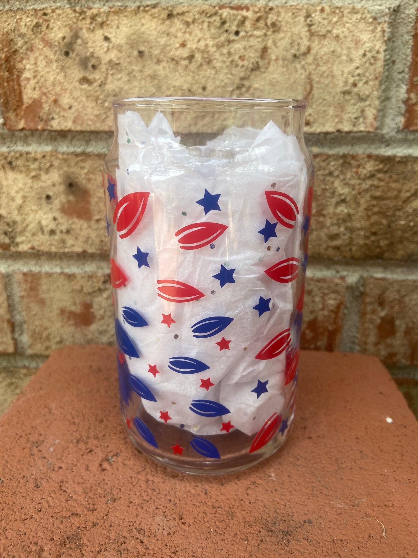 patriotic sunflower beer glass 